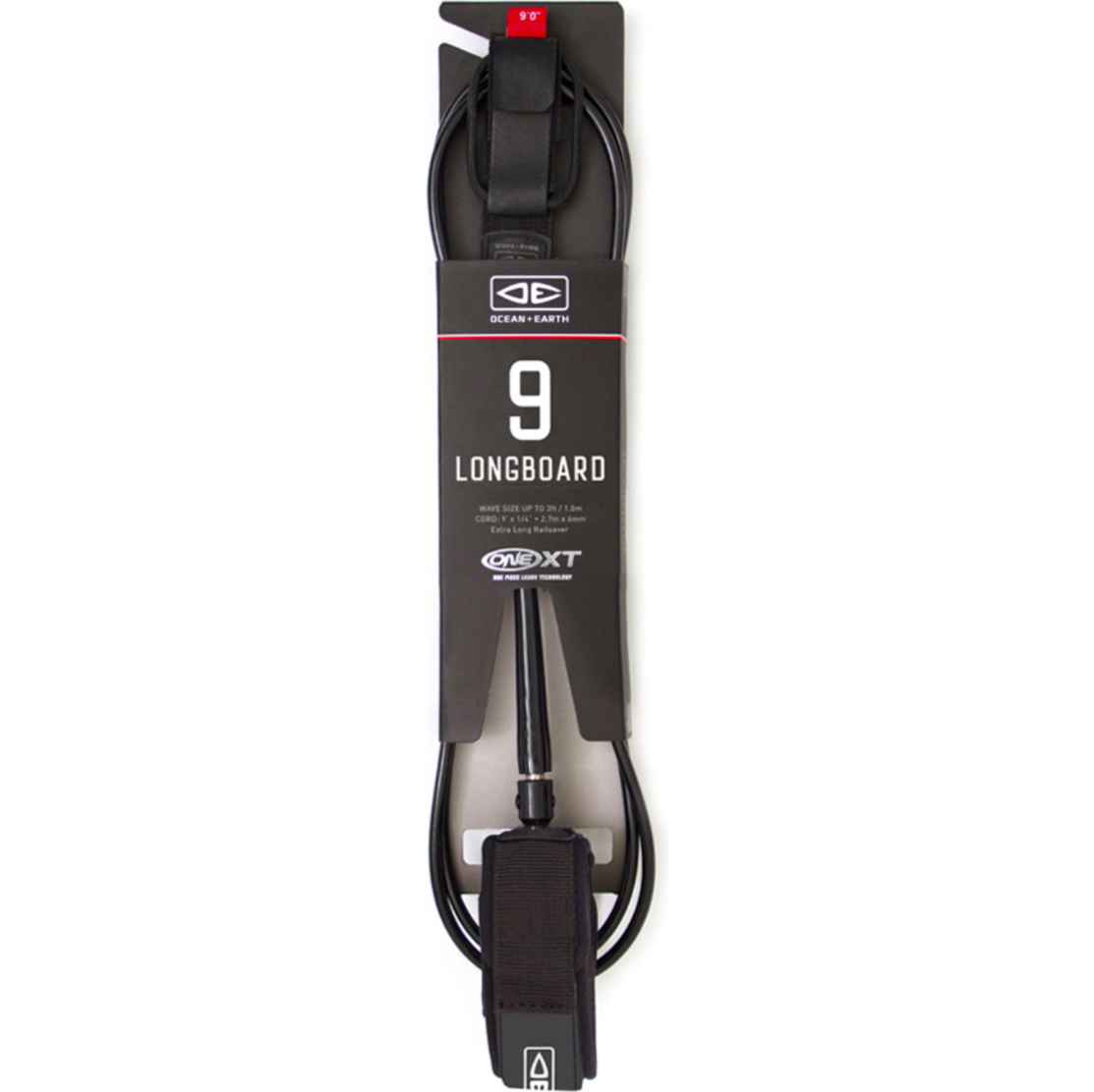 2025 Ocean And Earth 9’0 One-Xt Premium Guinzaglio LP90XTBLK - Black